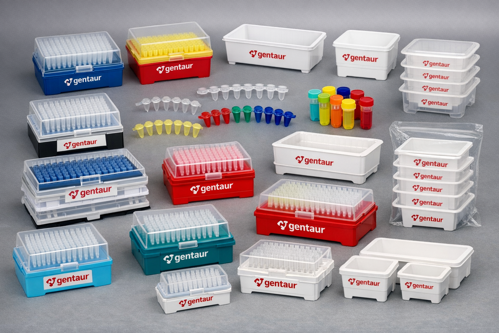 Plaque réservoir à 12 canaux, 290 ml à format ouvert, fond pyramidal à 12 canaux, PP transparent, 25 plaques par caisse